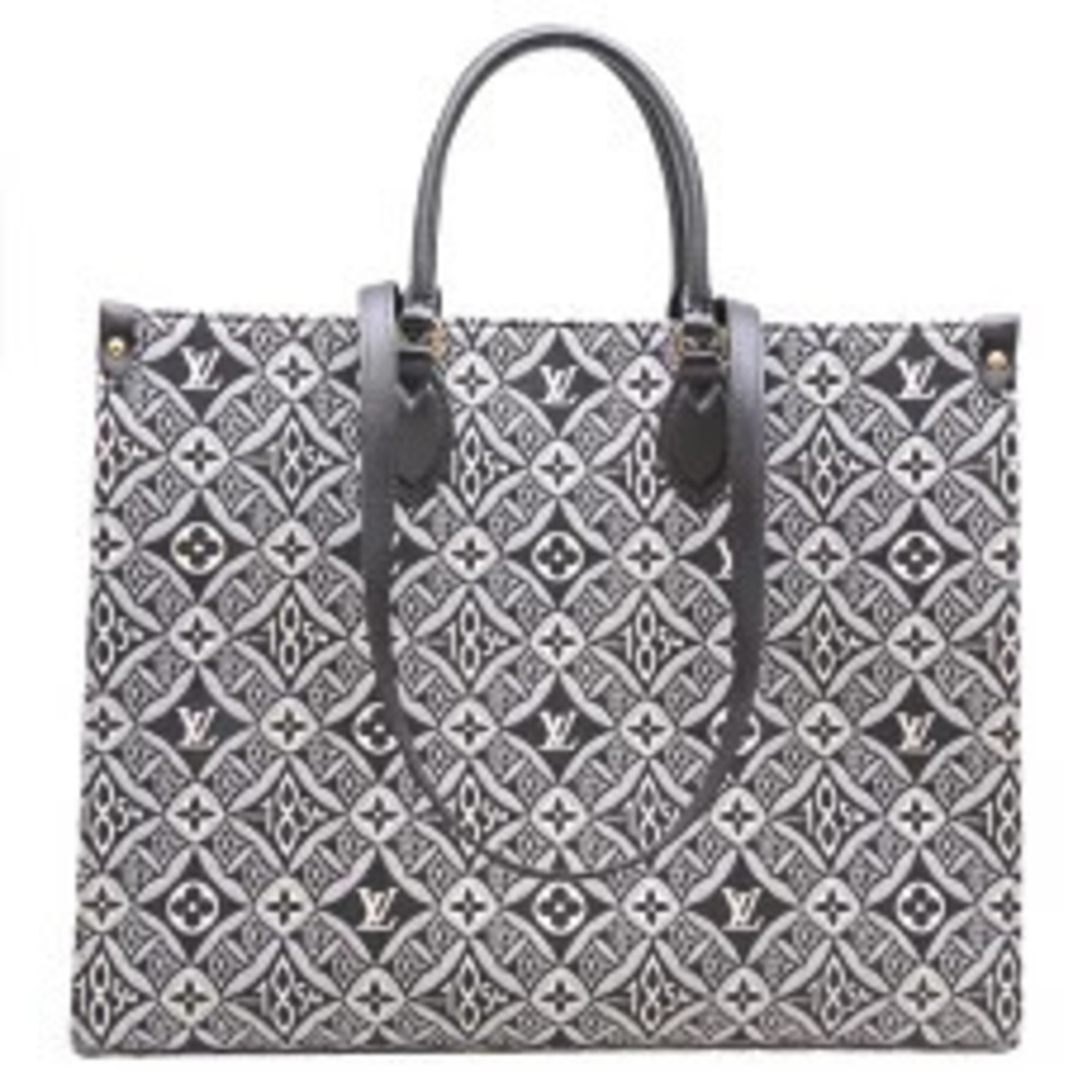 Louis Vuitton Jacquard Monogram Handbag OnTheGo Brown